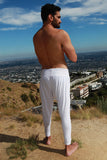 White-Cotton-Organic-Kundalini-Mens-Yoga-Pants-Clothes